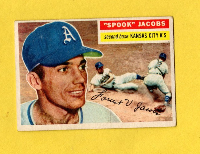 1956 Topps Spook Jacobs #151 Kansas City Athletics Gray Back G/VG- 