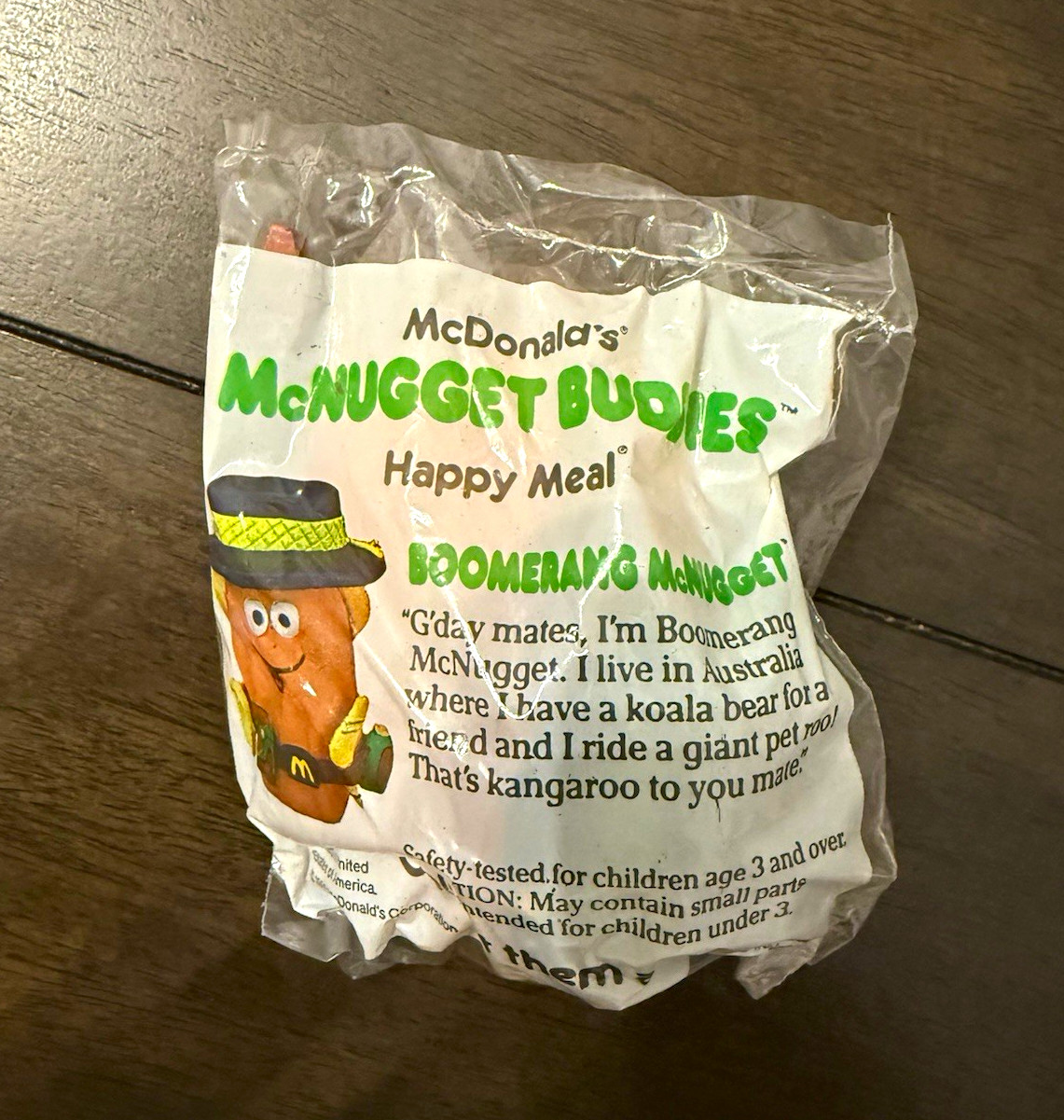 McDonald's McNugget Buddies Happy Meal Toy Boomerang Manatee Vintage 1989 McDonald's McNugget Buddies Happy Meal Toy Boomerang Manatee Vintage 1989