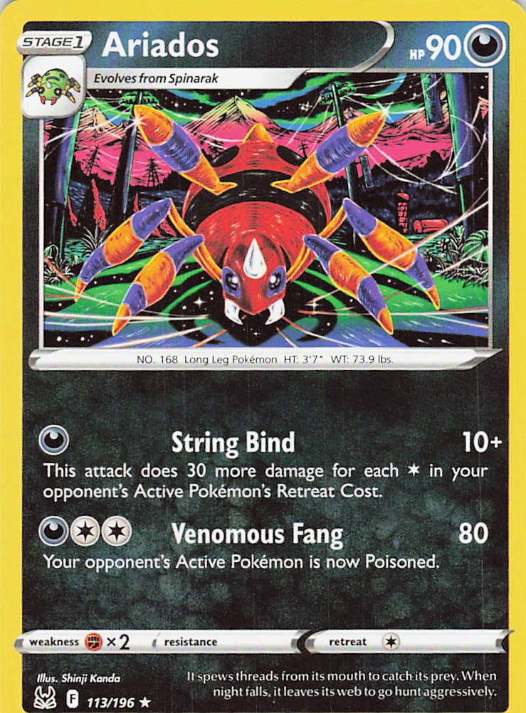 Ariados Rare 113/196 Shinji Kanda