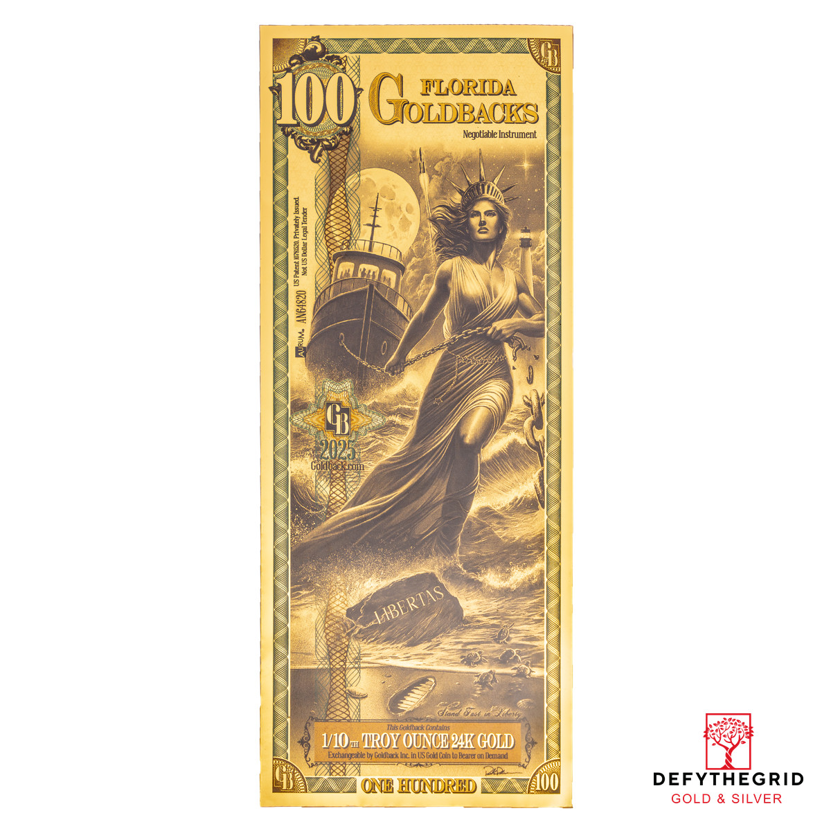 100 Florida Goldback