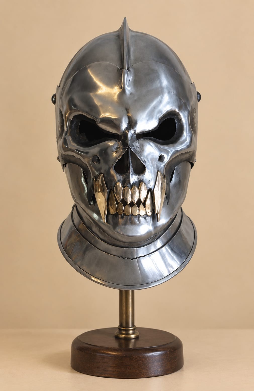 Metal Skull Helmet Mask Gothic Medieval Armor Cosplay Halloween Costume