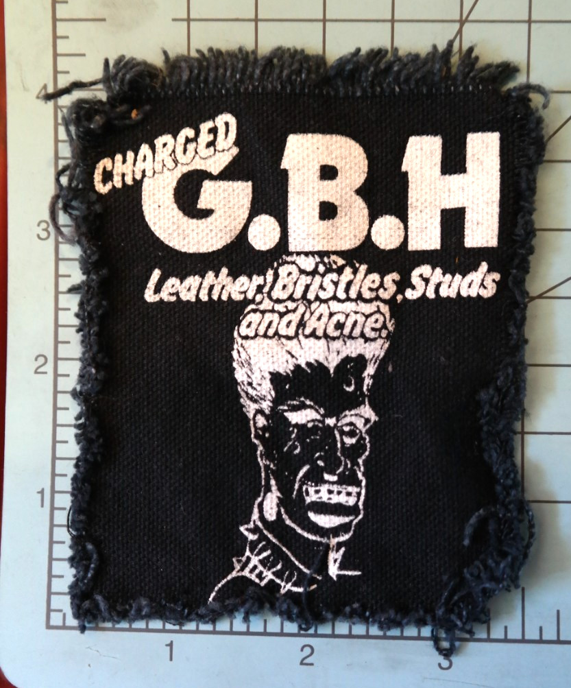 Charged GBH - Leather,Bristles, Studs, Acne vintage 80\'s pactch, Punk,Skate Punk