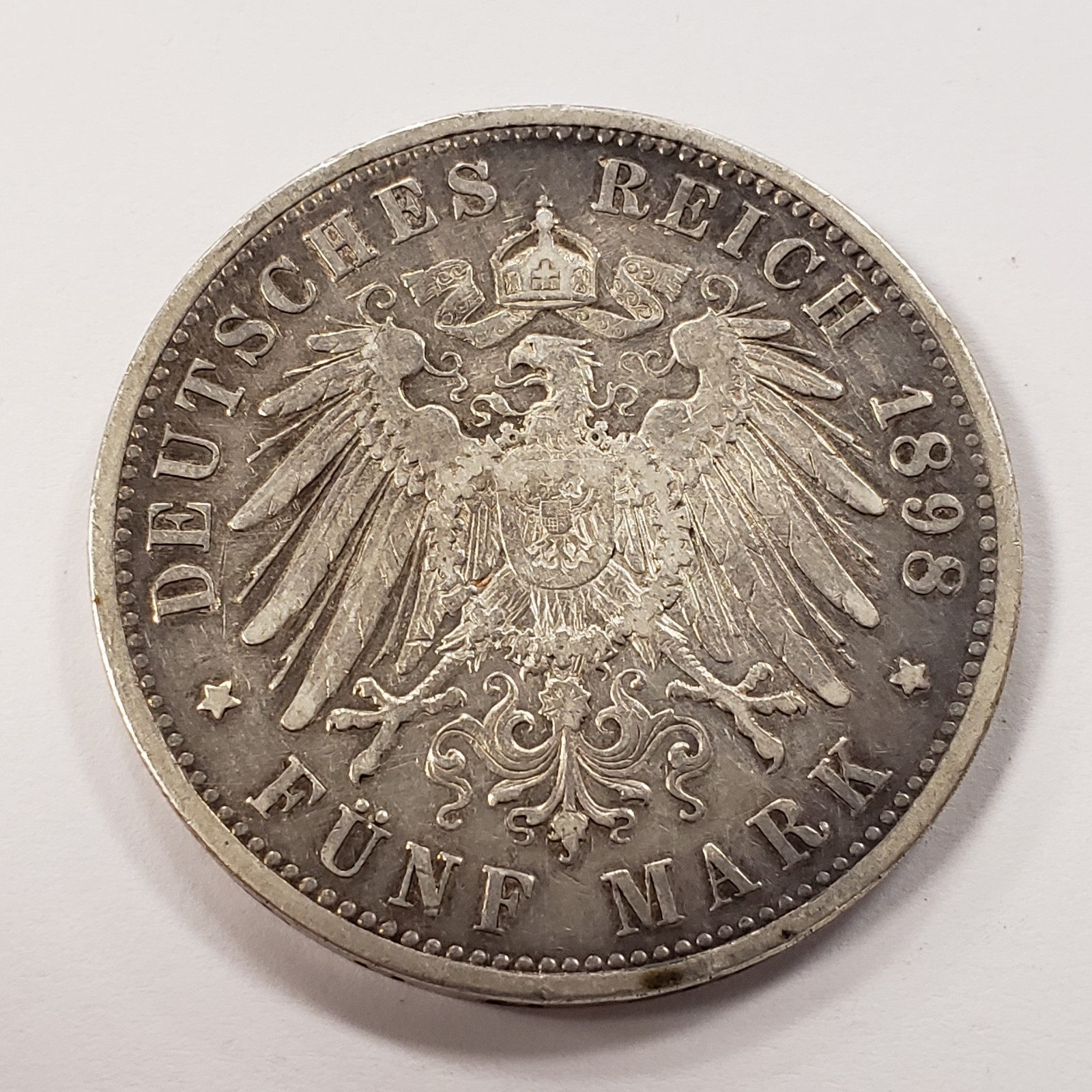 1898-A German States Prussia 5 Mark .8037 ASW - KM523 - Q5614