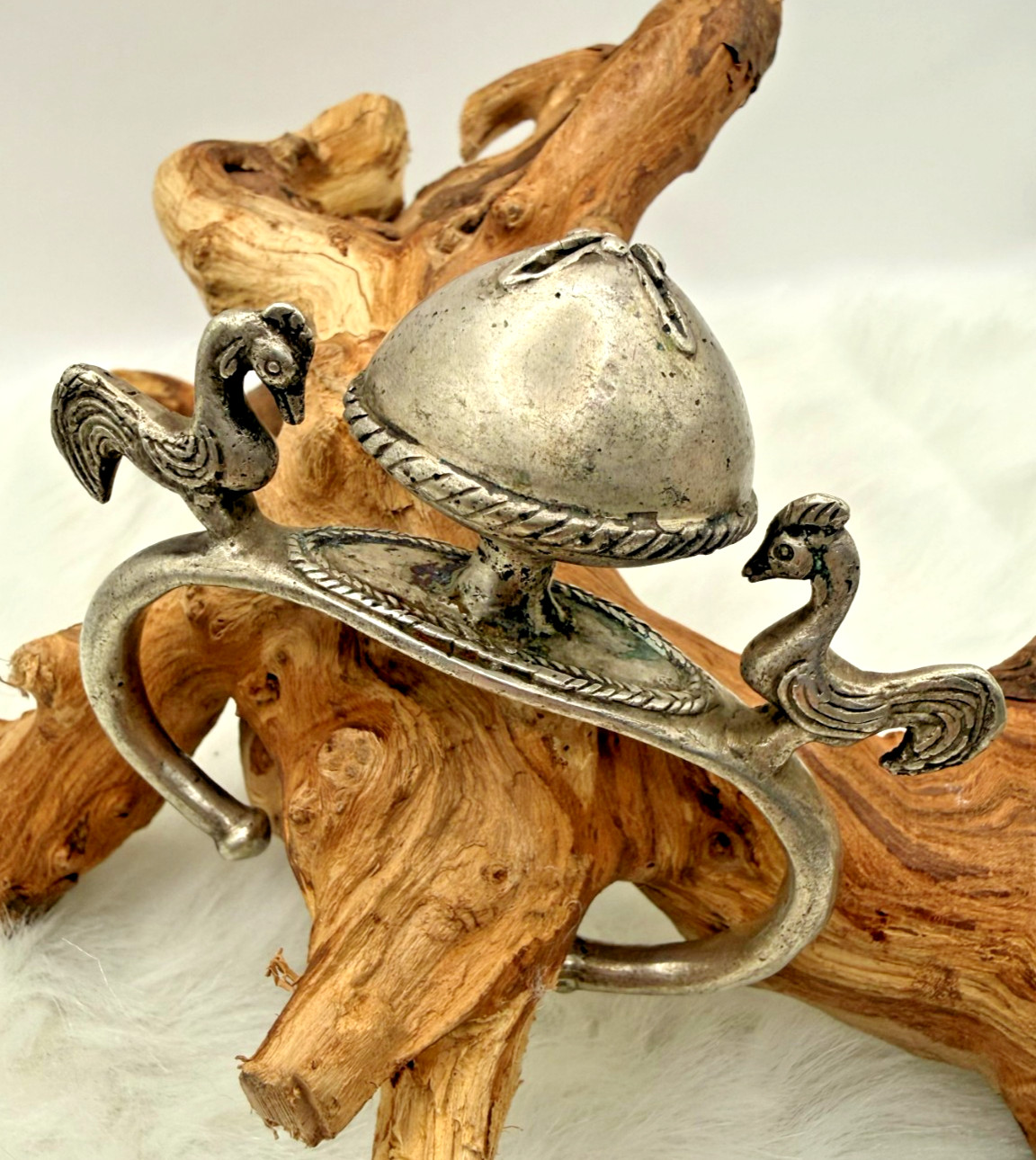 Antique Timor Indonesian Riti Knei Dance Rattle Bird Bell Silver Tone Bracelet Antique Timor Indonesian Riti Knei Dance Rattle Bird Bell Silver Tone Bracelet
