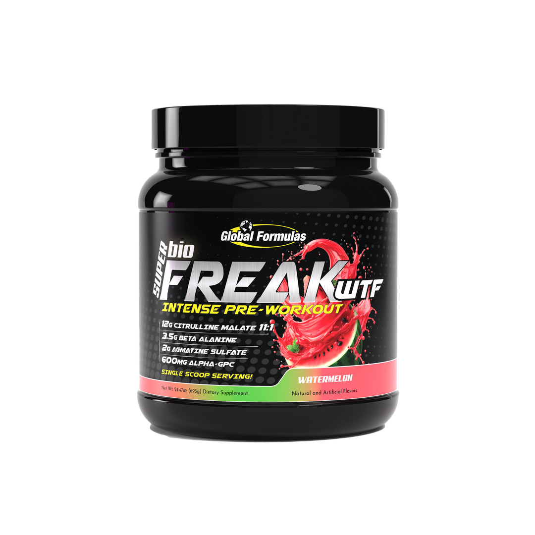 GLOBAL FORMULAS SUPER BIOFREAK WTF Intense Pre-Workout Energy Focus 25 Servings