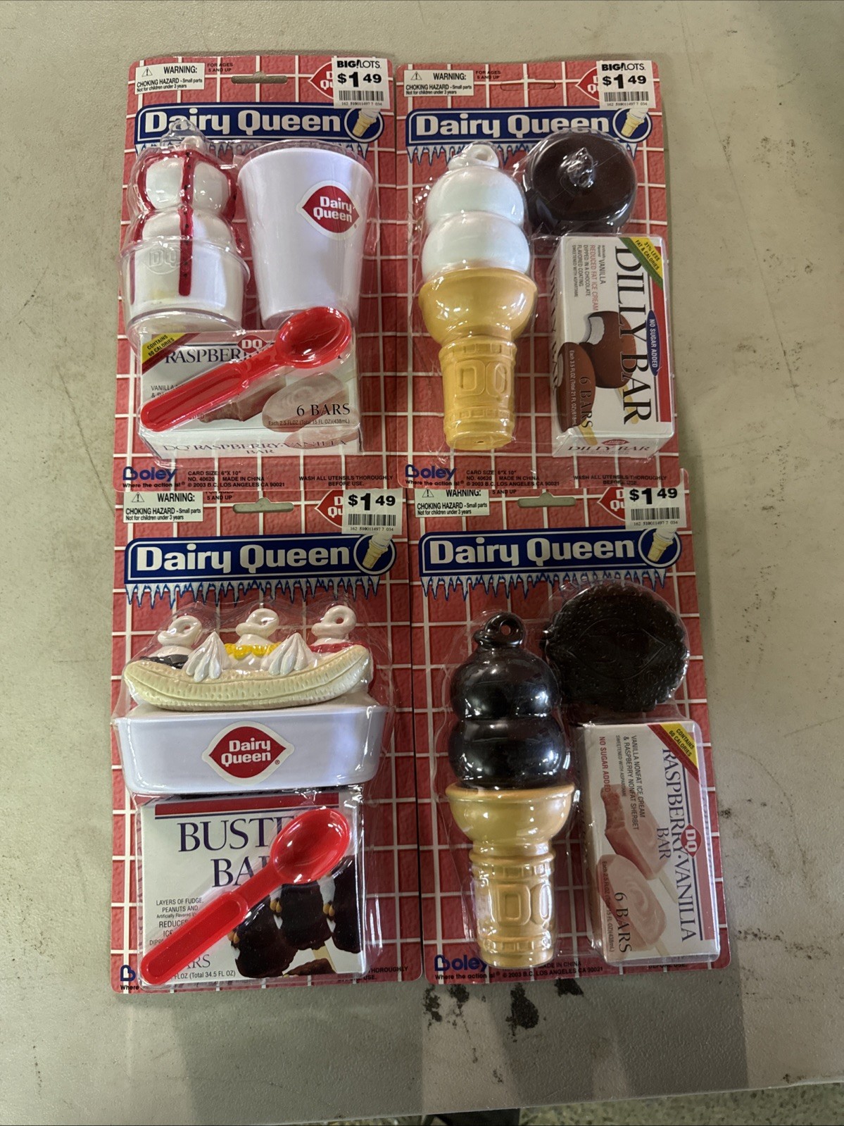 Vintage Dairy Queen, Set Of Four Play Set Vintage Dairy Queen, Set Of Four Play Set