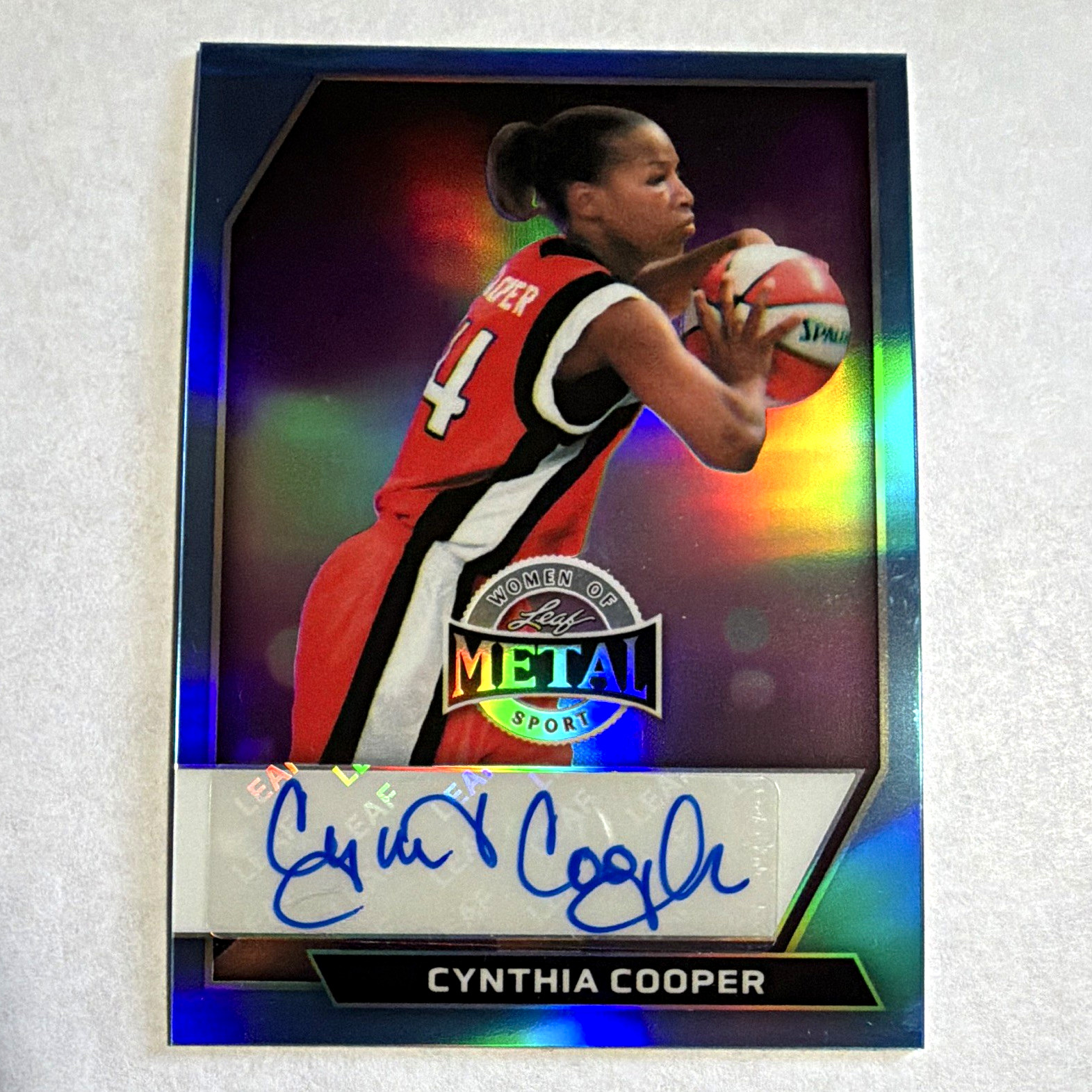 Leaf 2025 Metal Women of Sport Cynthia Cooper Autographs BA-CC1 Platinum /8 Leaf 2025 Metal Women of Sport Cynthia Cooper Autographs BA-CC1 Platinum /8