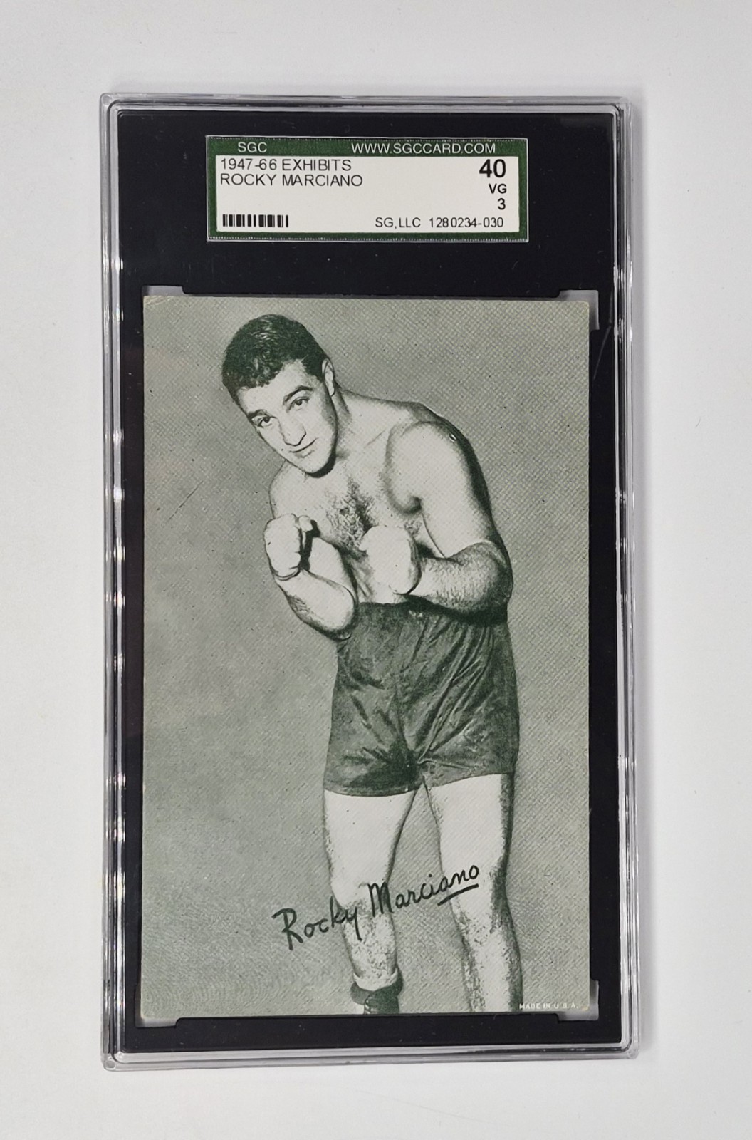 SGC GRADED 3 VG VINTAGE 1947-66 Exhibits Rocky Marciano Boxing Card HOF RARE SGC GRADED 3 VG VINTAGE 1947-66 Exhibits Rocky Marciano Boxing Card HOF RARE