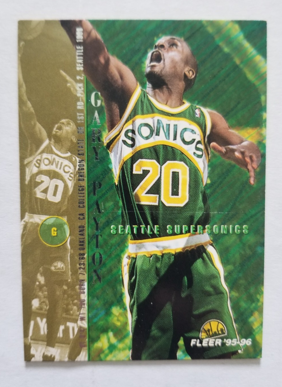 1995-96 Fleer Gary Payton #180 Seattle SuperSonics