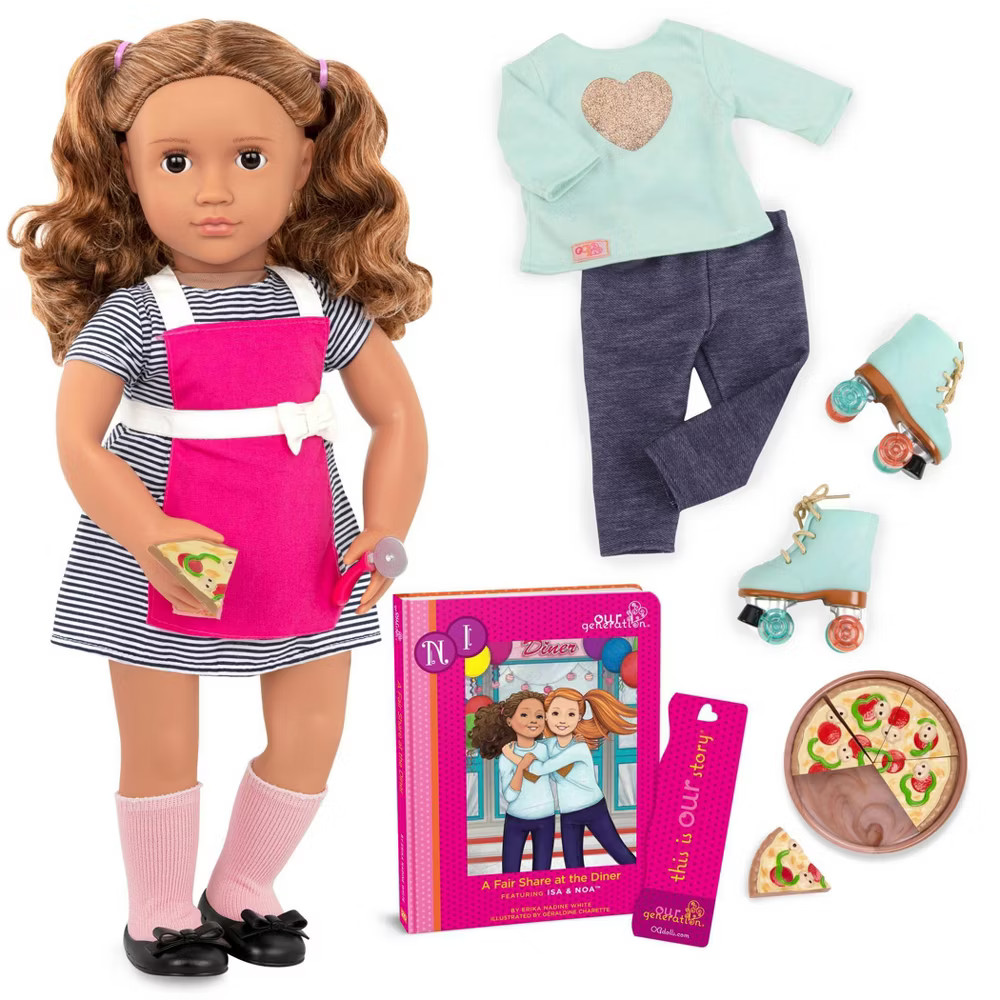 Our Generation Isa with Storybook & Outfit 18\