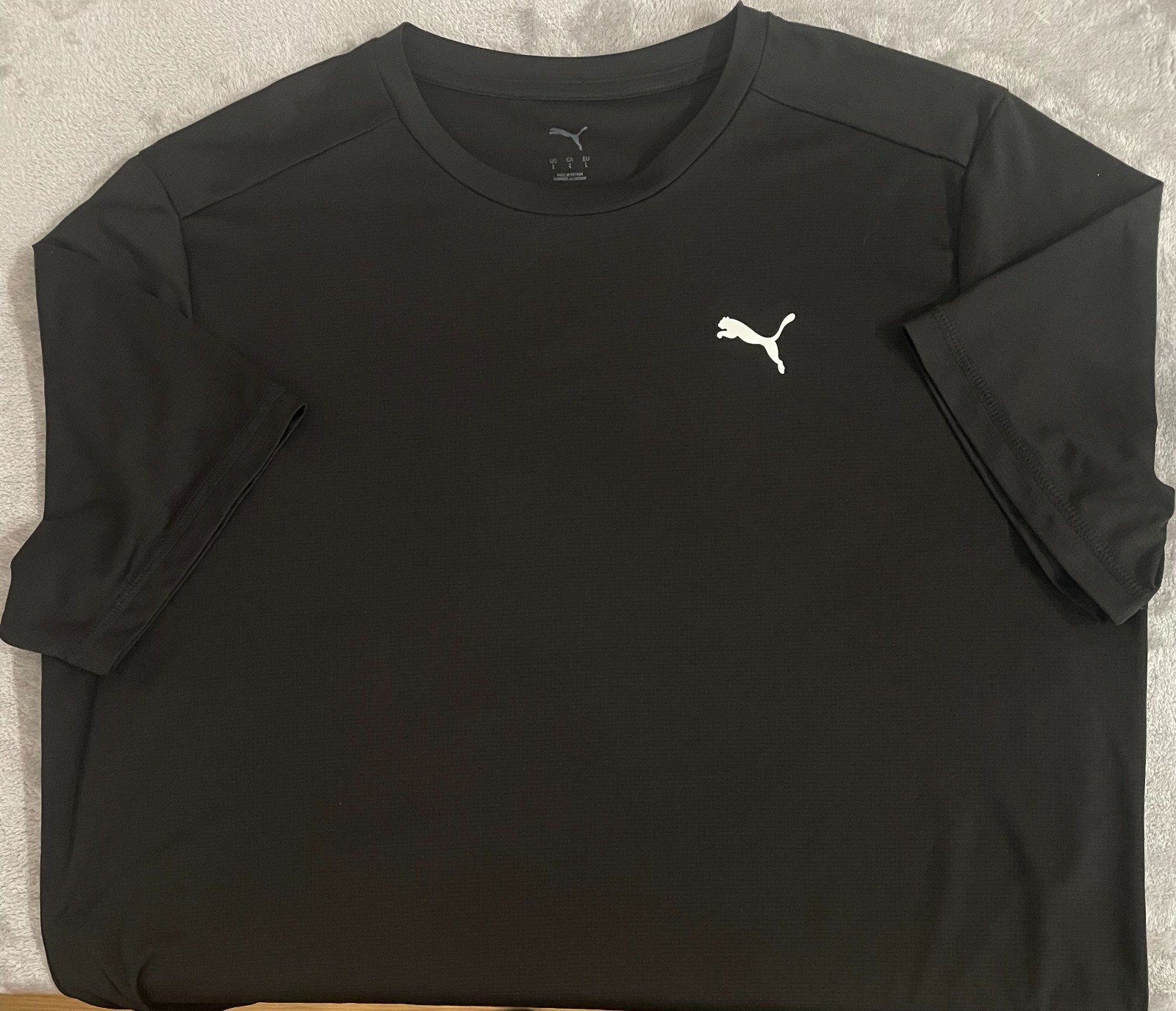 PUMA Run Cloudspun Crew Neck Short Sleeve Athletic T-Shirt Mens Black NWOT\'s
