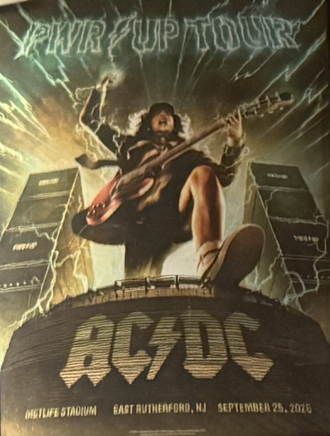 AC/DC MetLife Stadium East Rutherford Event Poster /700 Dave Merrell IN HAND