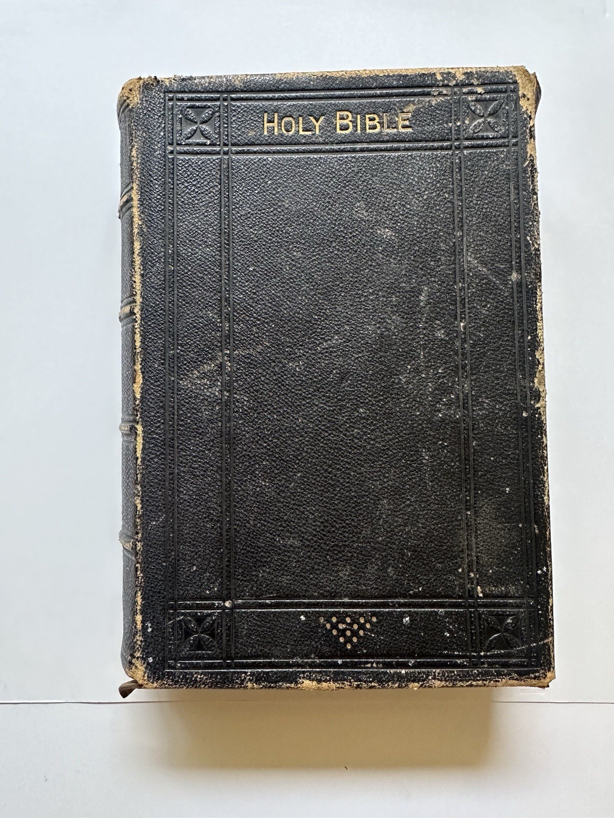 Antique 1880s Holy Bible Leather Bound KJV Old New Testament