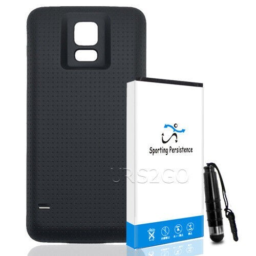 High Capacity 9000mAh Extended Battery + Black Cover for Samsung Galaxy S5 i9600