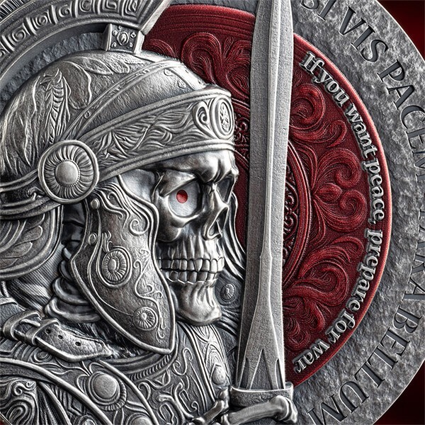 2025 Cameroon Si Vis Pacem, Para Bellum 2 oz Antique finish Silver Coin