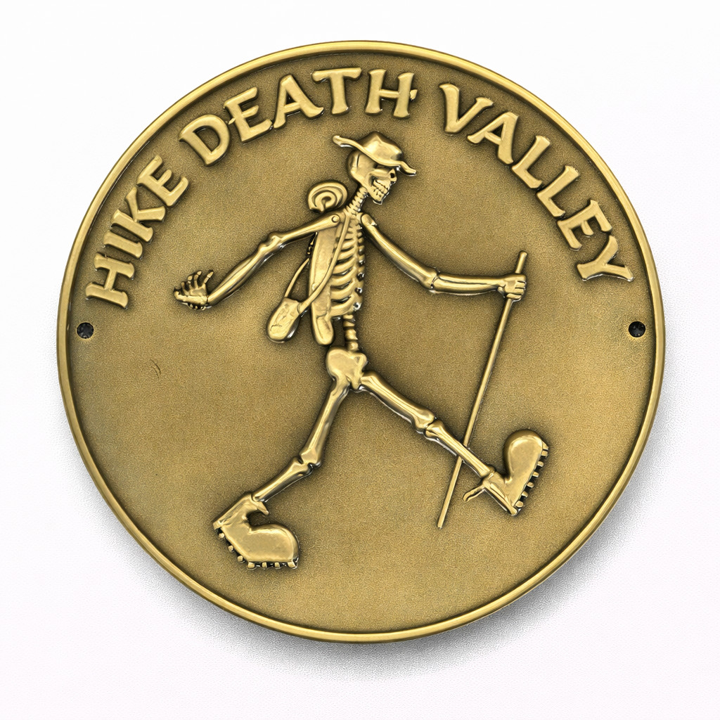 Death Valley National Park Hike Walking Staff Medallion