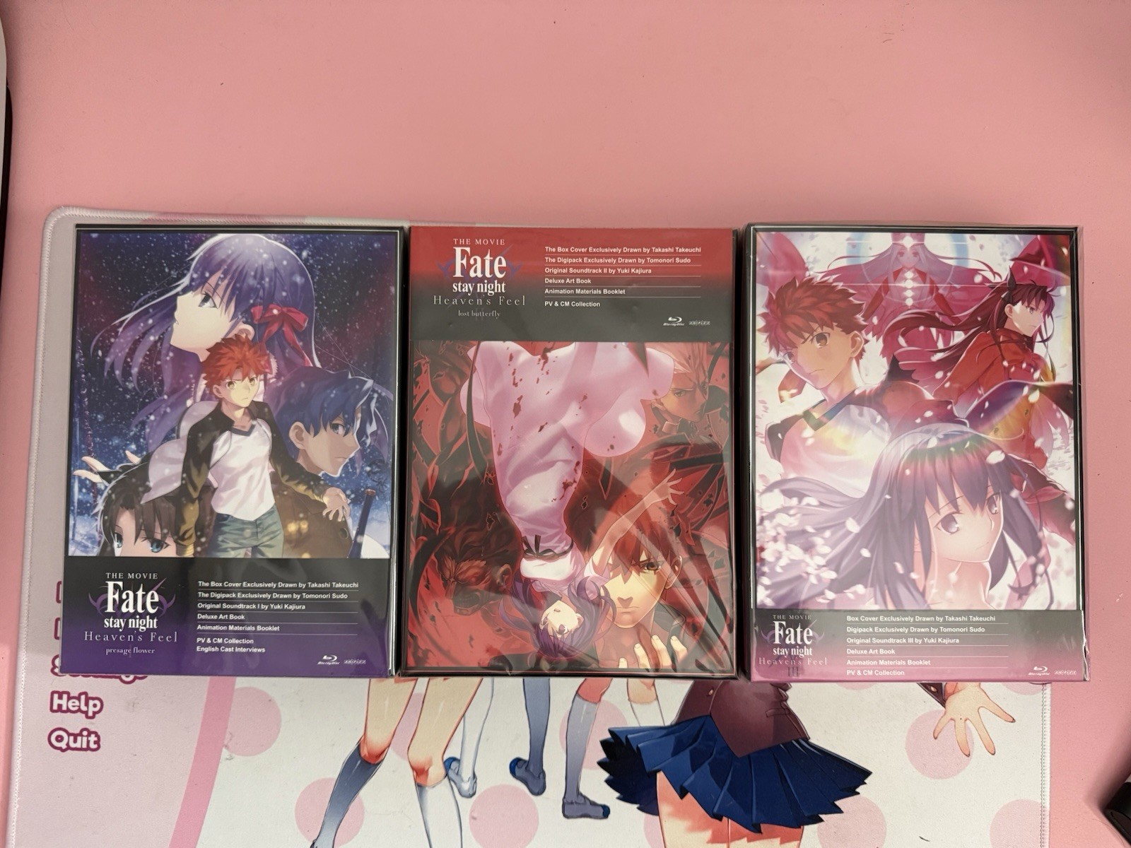 Fate Stay Night Heaven\'s Feel Limited Edition 3 Movie Blu-ray Box Sets Complete