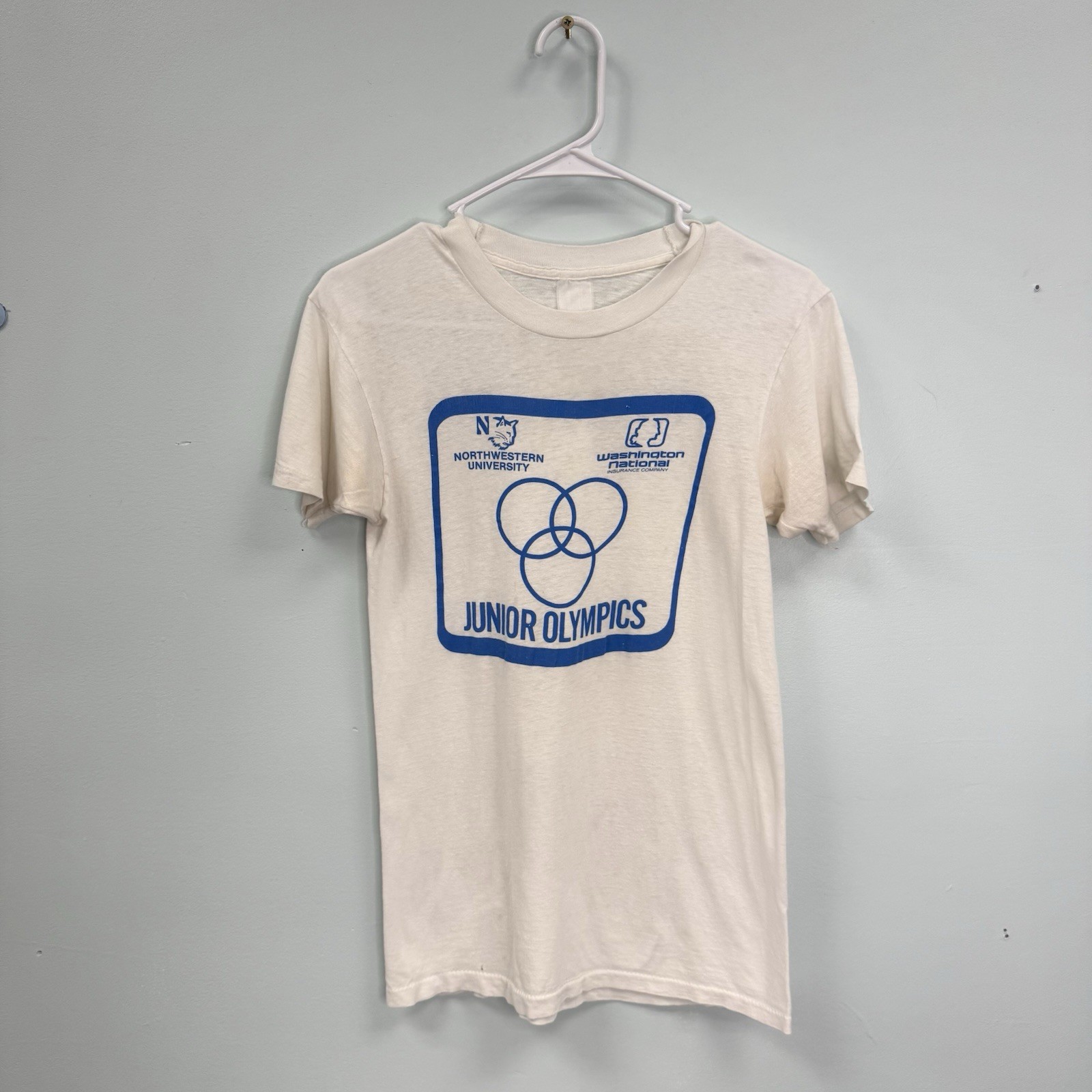 1970s Vintage NORTHWESTERN UNIVERSITY Retro Short Sleeve Varsity True Vtg