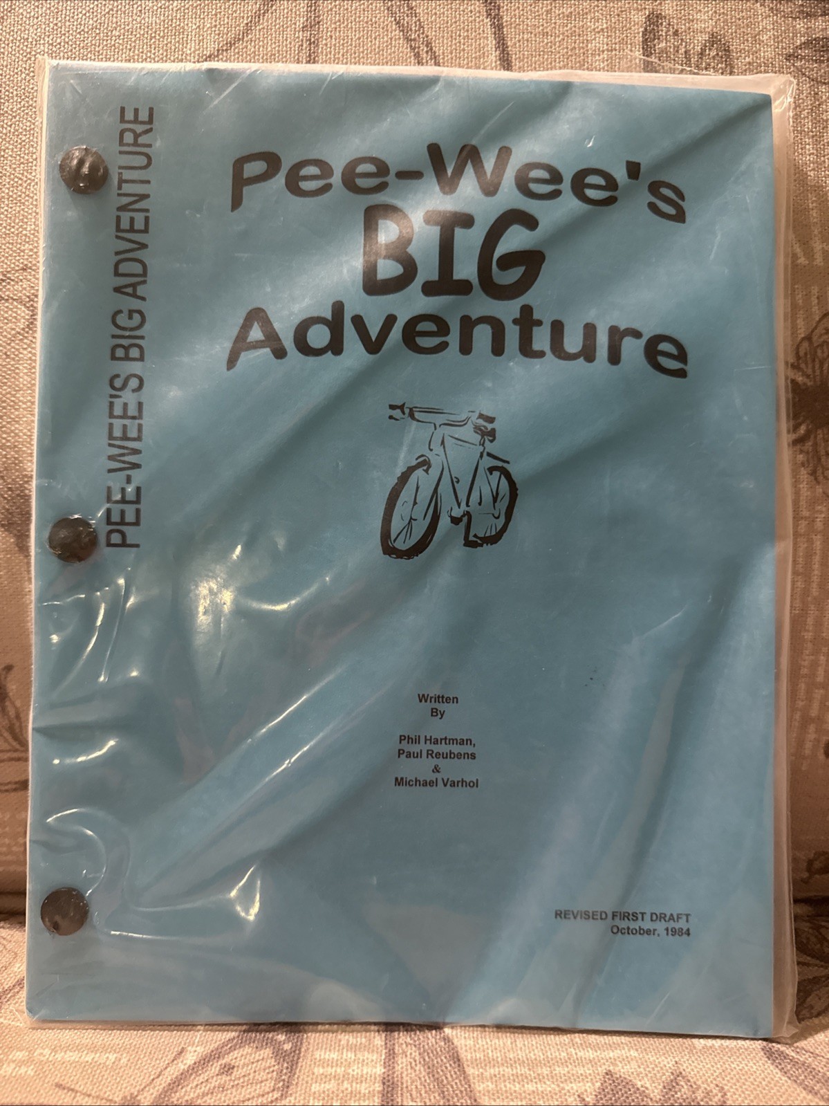 Pee-Wee’s Big Adventure Revised First Draft Oct 1984 Screenplay Copy Sealed