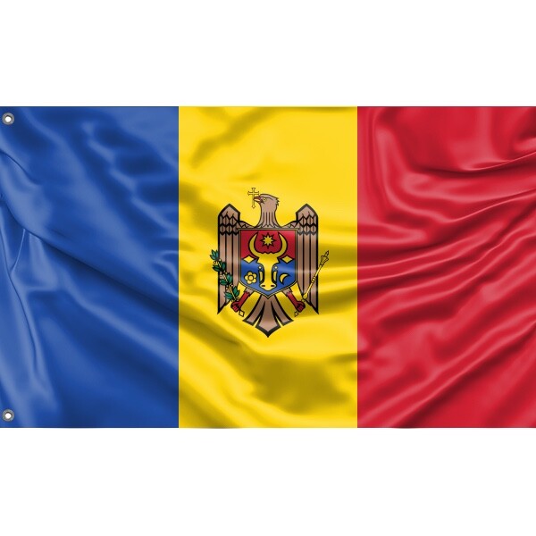 Moldova Flag, Unique Design, 3x5 Ft / 90x150 cm size, EU Made Moldova Flag, Unique Design, 3x5 Ft / 90x150 cm size, EU Made