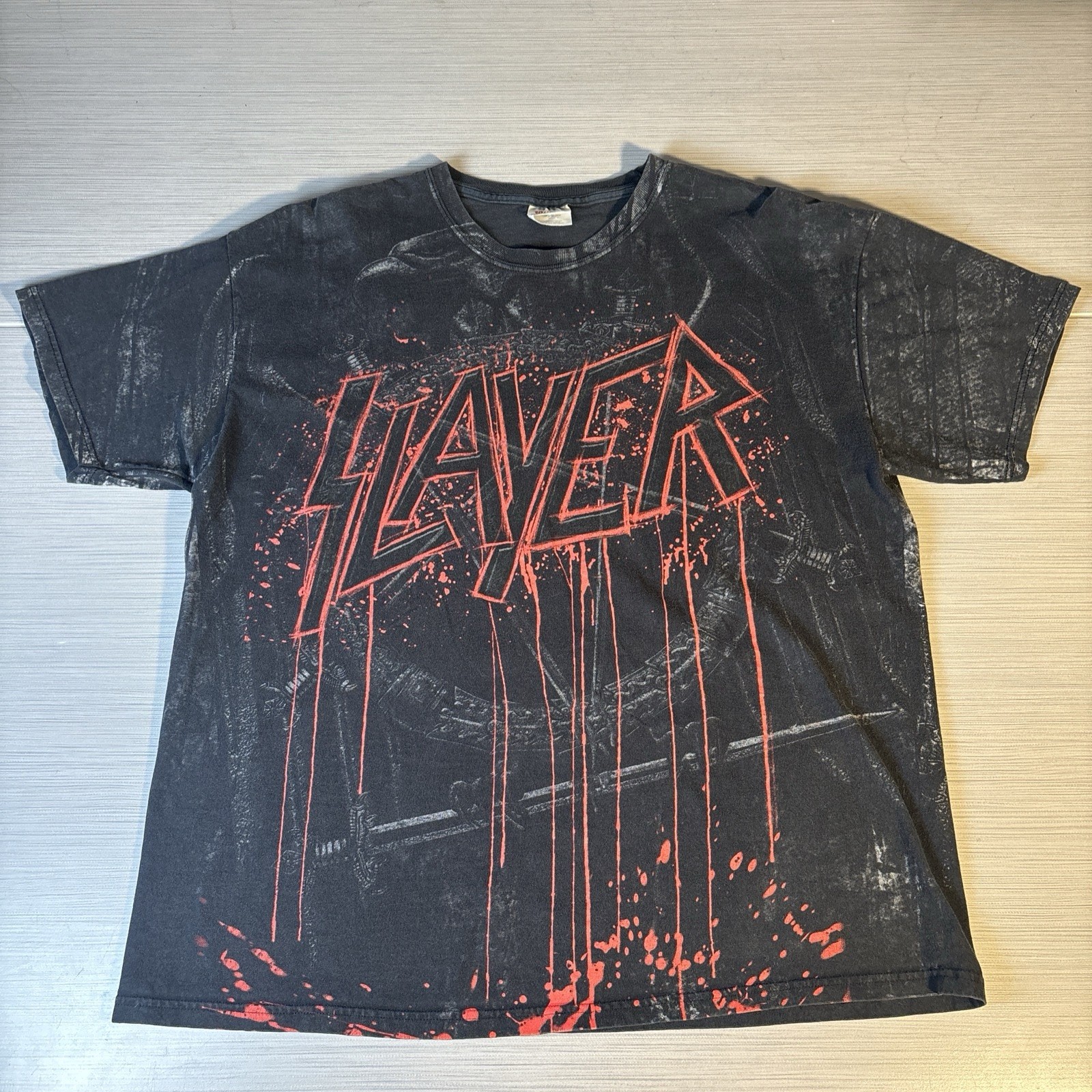 Vintage 2000s Slayer T-shirt Sz XL AOP Short-sleeved Rare HTF Vintage 2000s Slayer T-shirt Sz XL AOP Short-sleeved Rare HTF