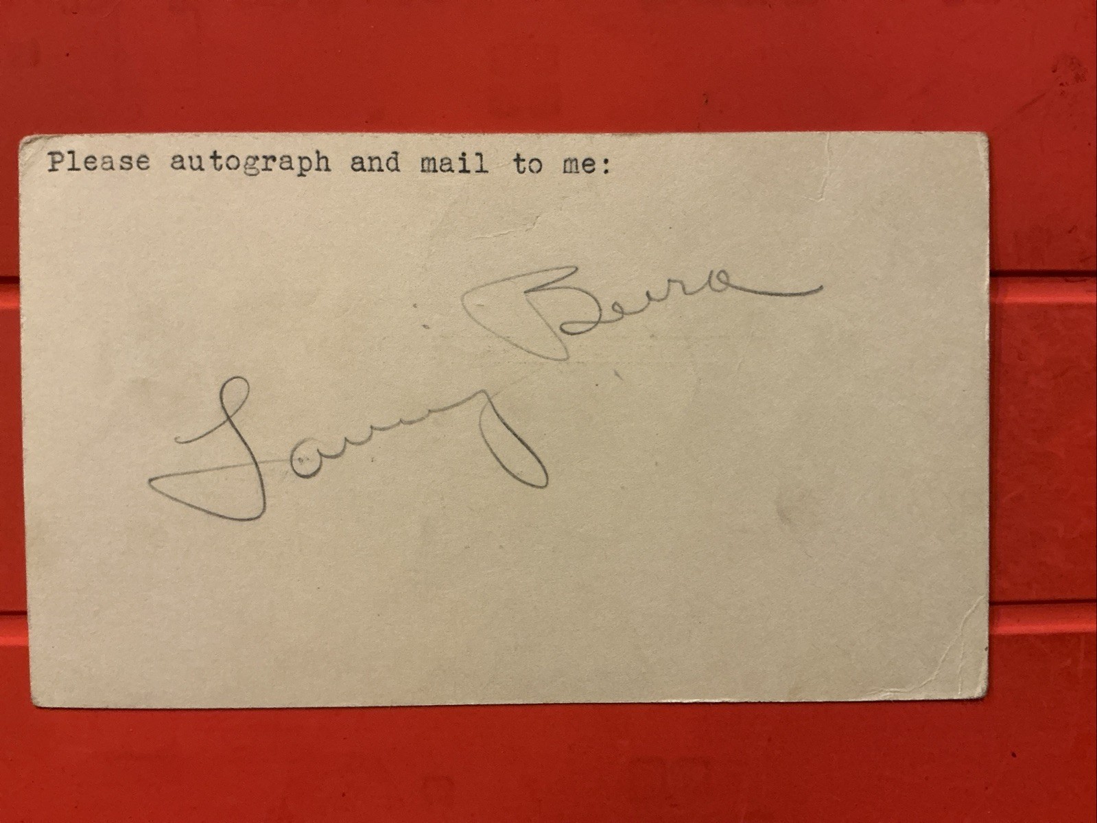 Yogi “Larry” Berra 🔥🔥MLB:  1946 New York Yankees🔥🔥RARE Autograph GPC 🧢