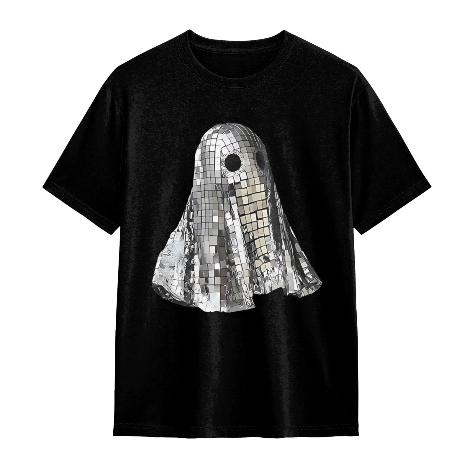 Retro 70s Disco Ball Ghost Spooky Halloween Aesthetic Spooky Ghost T-Shirt