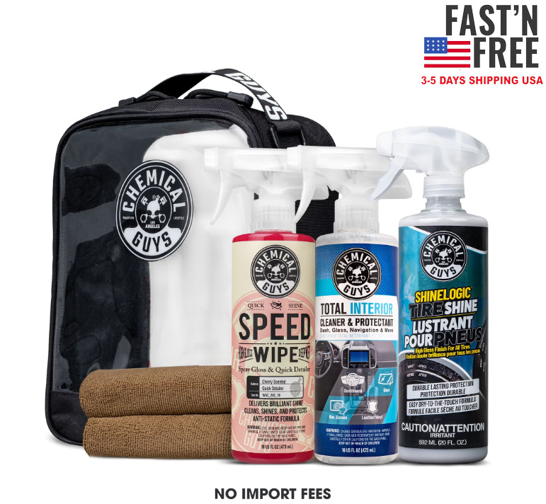 [Hot Sale]  Chemical Guys Total Express Clean & Shine Kit, 6 Items Included