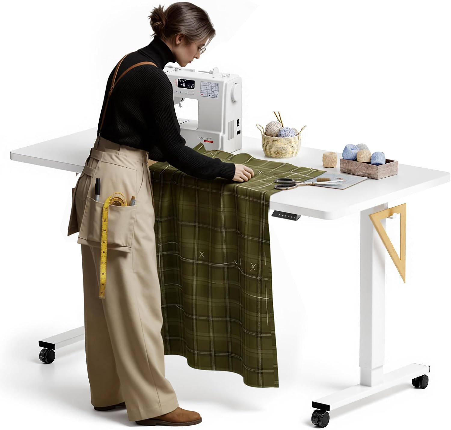 FLEXISPOT Electric Adjustable Workbench, 55X28 Inches Ergonomic Worktable with W FLEXISPOT Electric Adjustable Workbench, 55X28 Inches Ergonomic Worktable with W