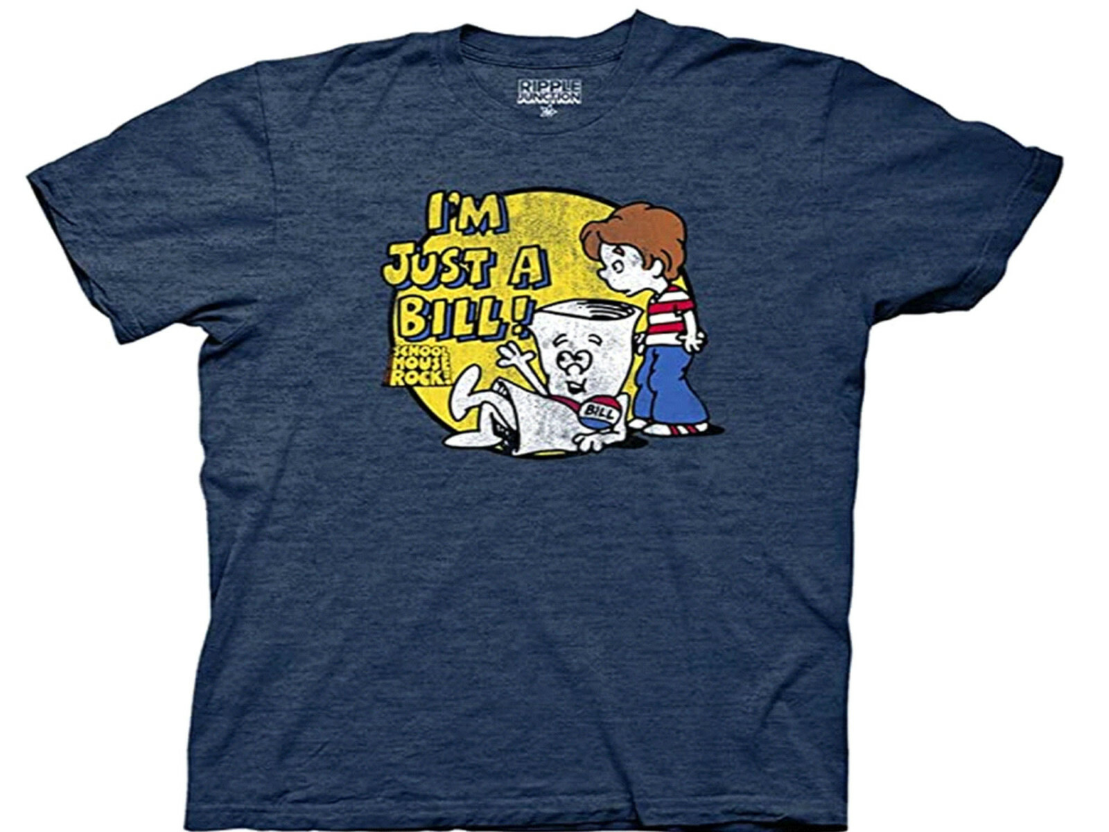 Ripple Junction Schoolhouse Rock Adult I\'m Just a Bill Circle T-Shirt NEW