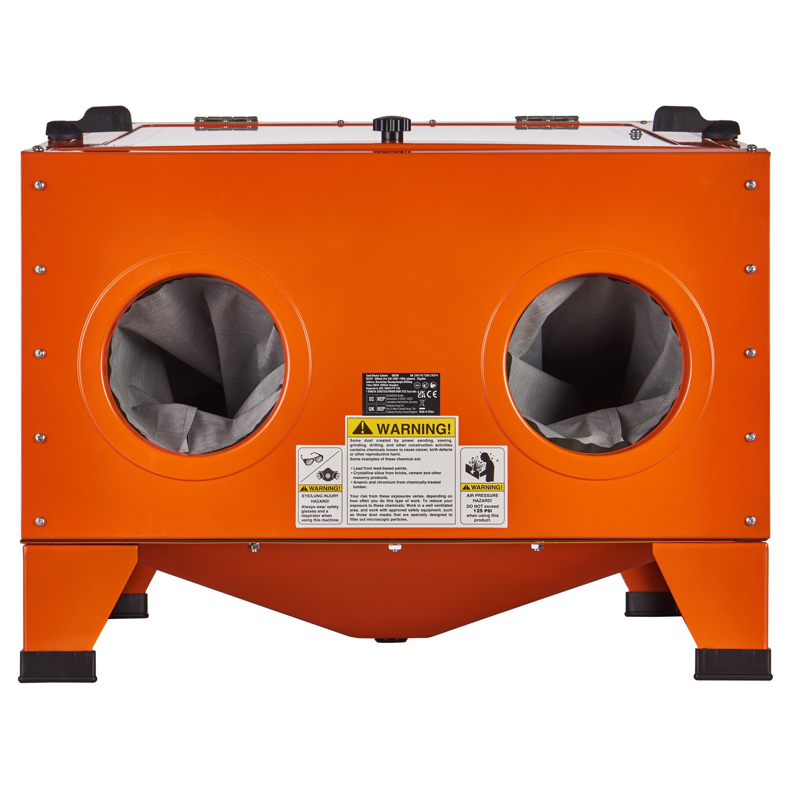 Uimoso 25 Gallon Sandblasting Cabinet with Gun and 4 Nozzles for Benchtop Use