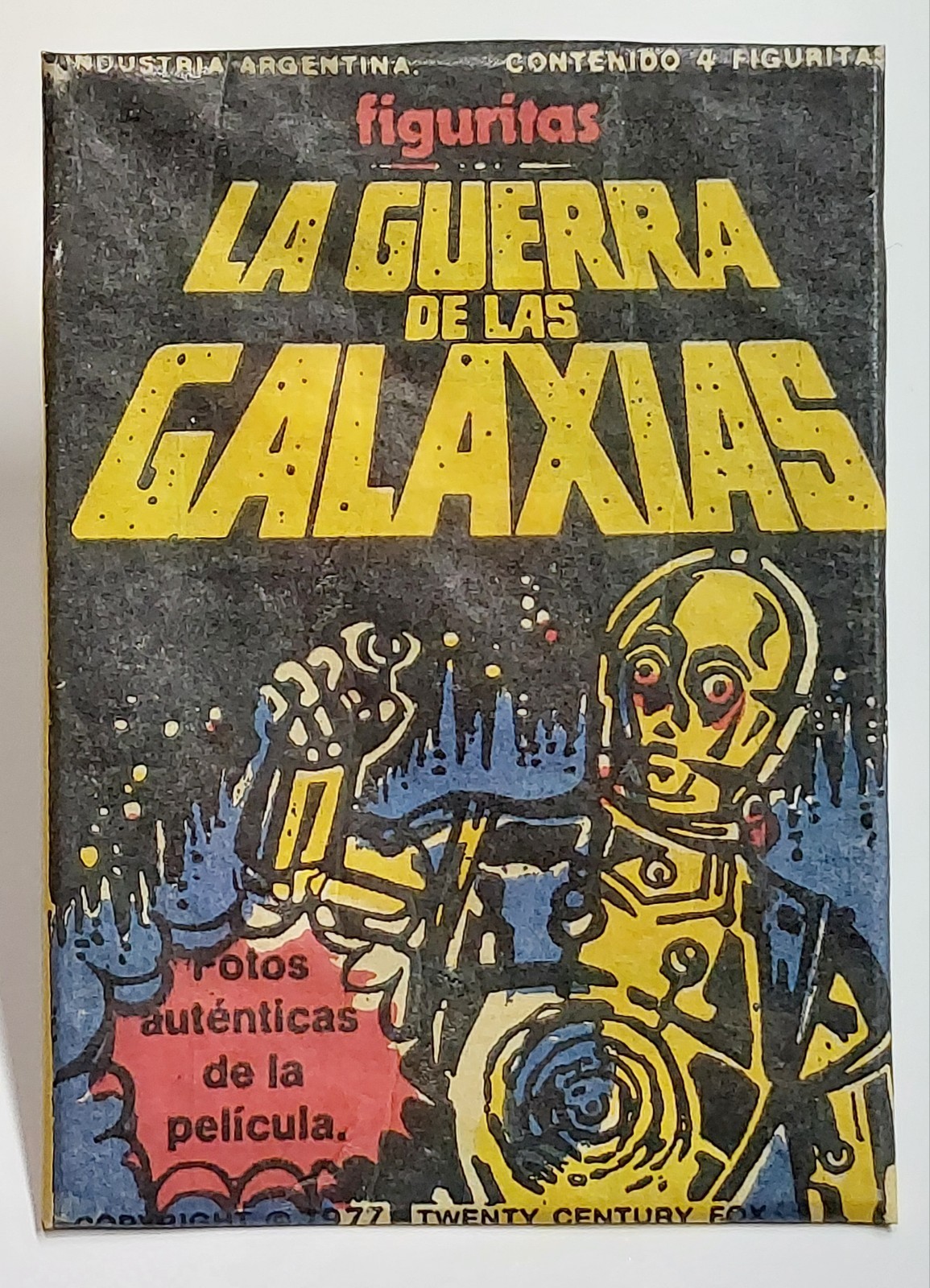 1977 Bootleg, Stani Argentina Star Wars Sealed Pack, stamped Muestra Gratis RARE