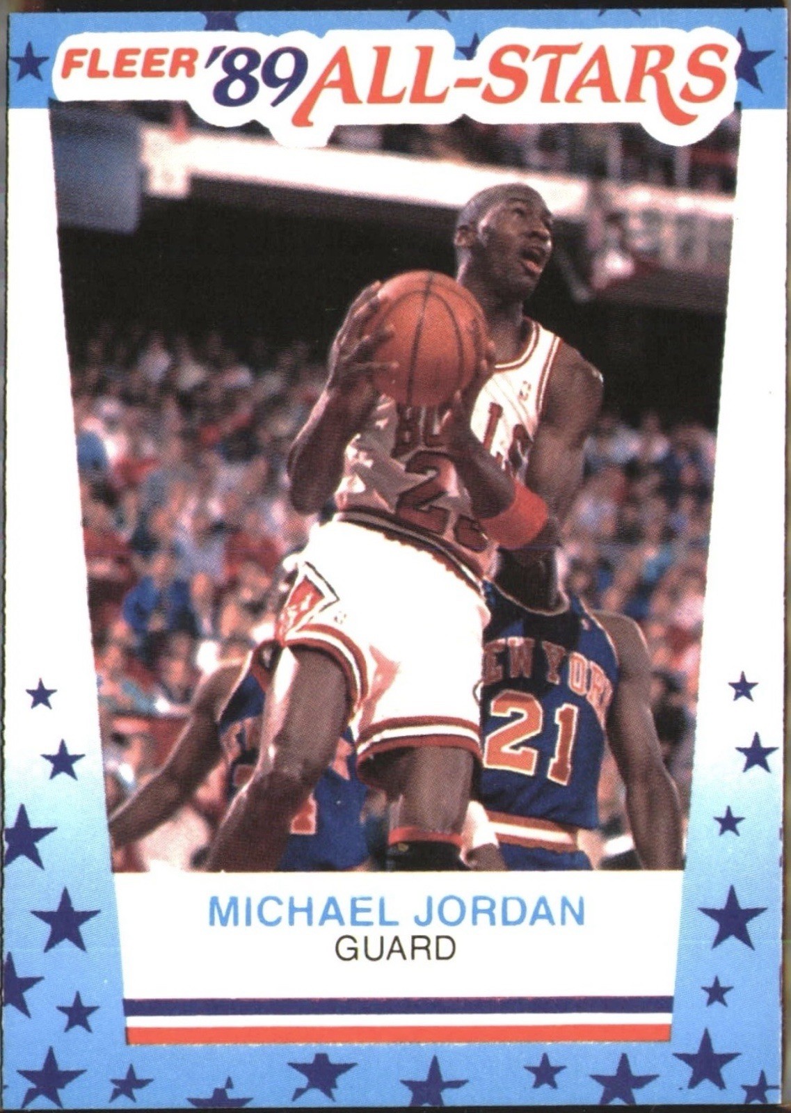 Vintage 1989-90 Fleer All-Stars Sticker Michael Jordan Chicago Bulls Near-Mint Vintage 1989-90 Fleer All-Stars Sticker Michael Jordan Chicago Bulls Near-Mint