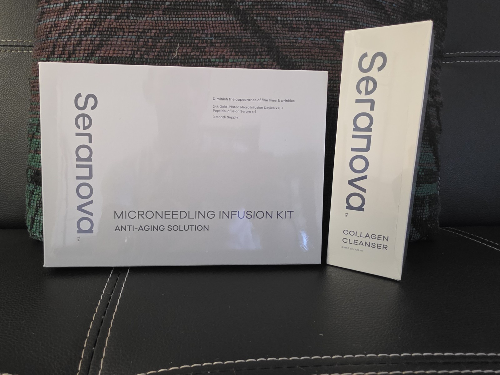 Seranova Microneedling Infusion Kit Anti-Aging Serum + Collagen Cleanser 3.38oz