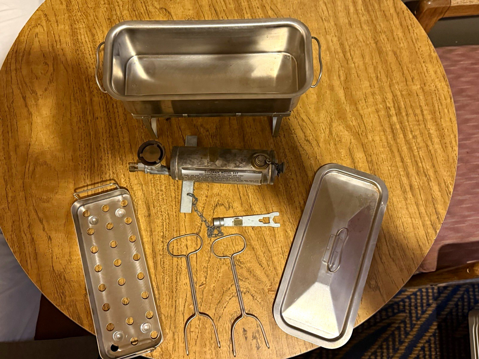 Coleman Model 527 Single Burner sterilization Kit w/ Manual WW2 ERA