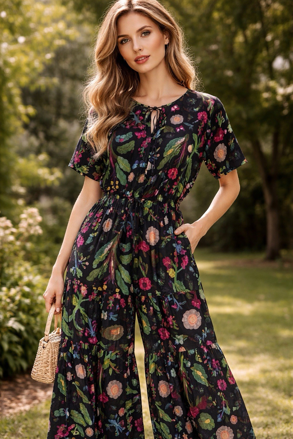 Pretty GORMAN X Monika Forsberg “Garden” jumpsuit pantsuit - size 8 Fits 10