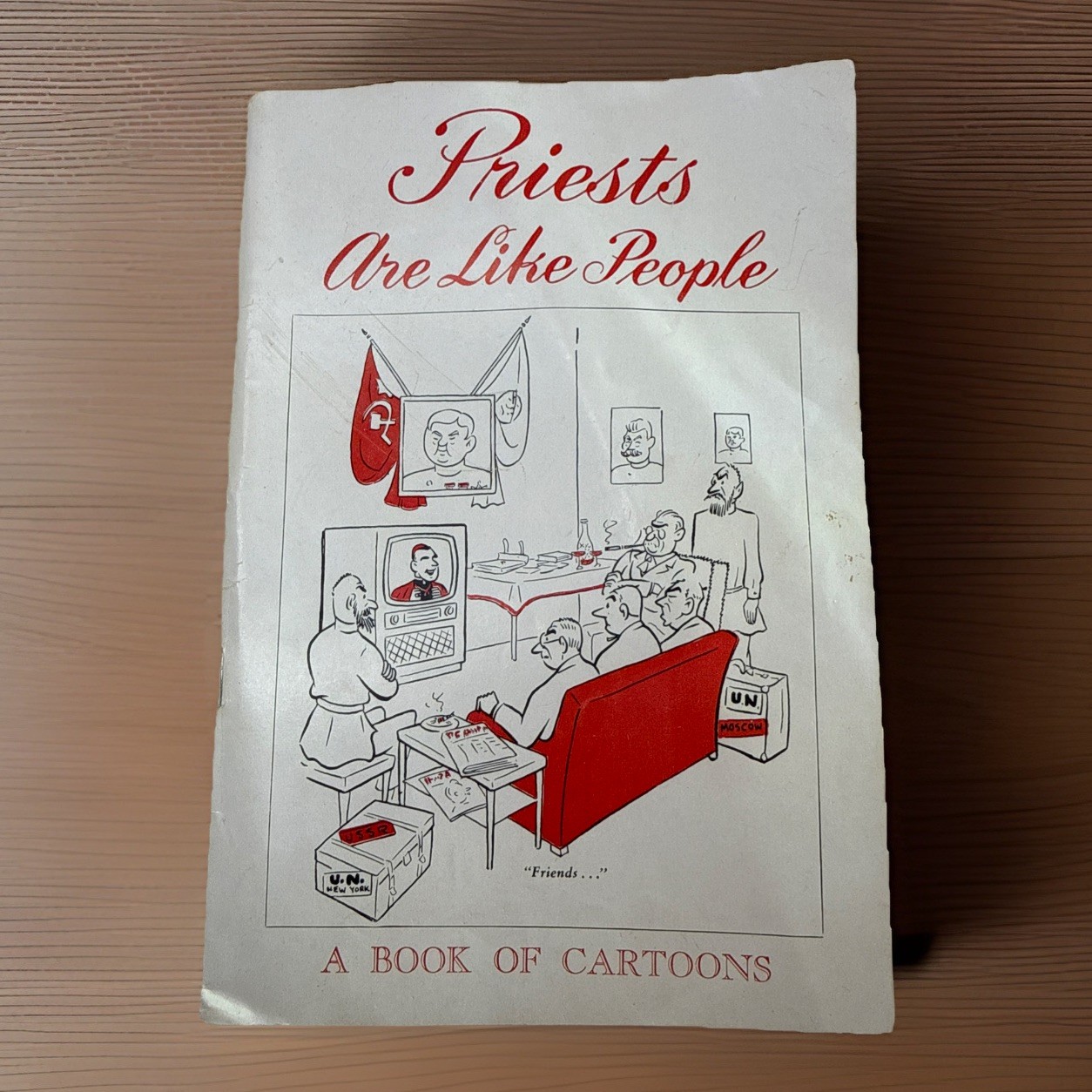 Catholic Extension Magazine Priest Prayer Cartoon Vintage 1954 Church Humorous