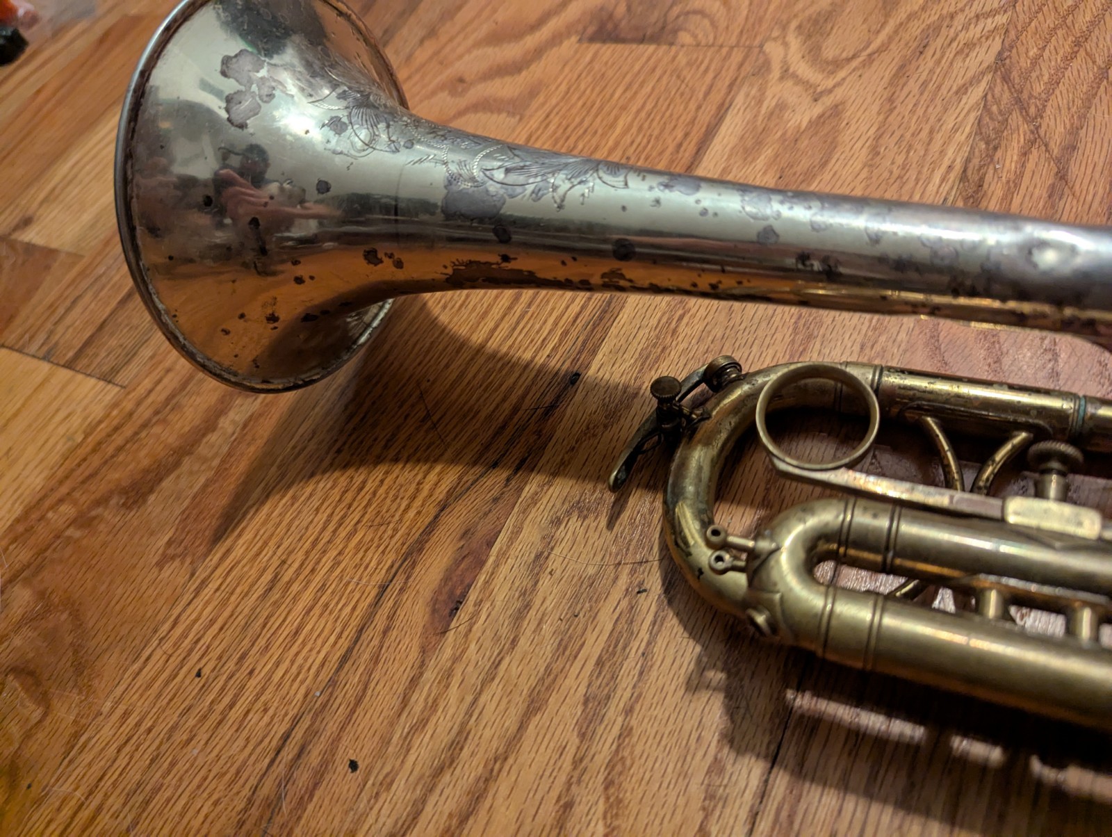 1930\'s King Silver Tone Trumpet Sterling Silver Bell 