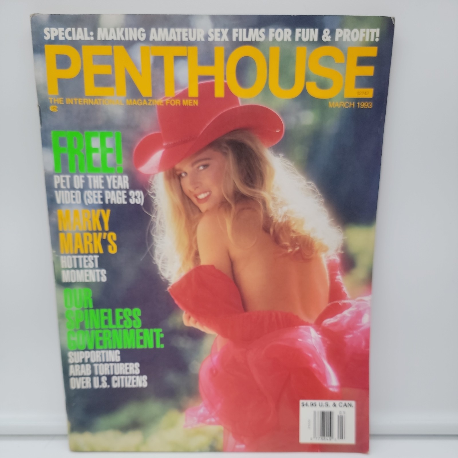 Rare Penthouse March 1993 Cover Variant Natalie Smith Marky Mark Fast Forward 