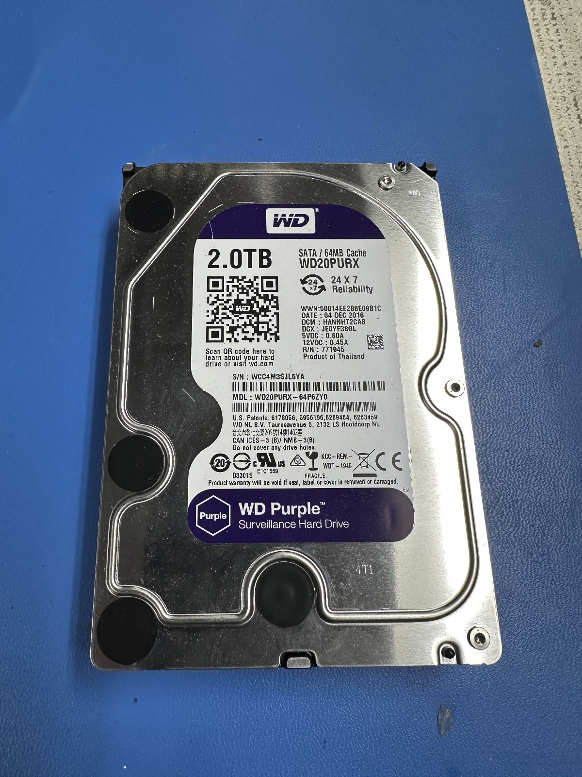 Western Digital Purple 2TB WD20PURX 3.5 Western Digital Purple 2TB WD20PURX 3.5