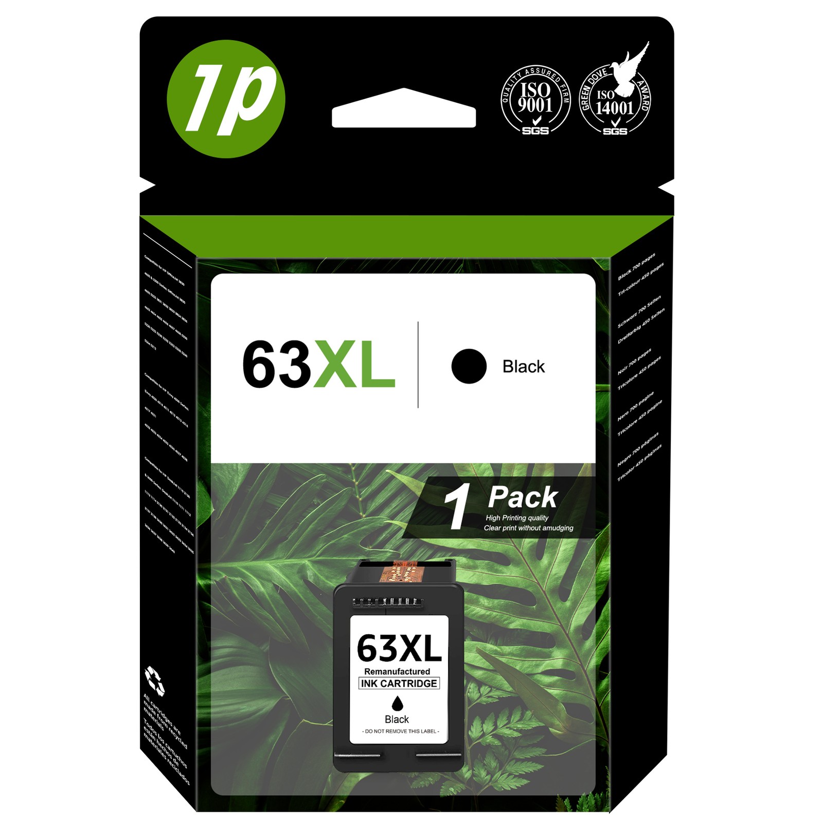 63XL Ink Cartridges for HP 63XL Black OfficeJet 3830 4650 5255 Envy 4520 4512