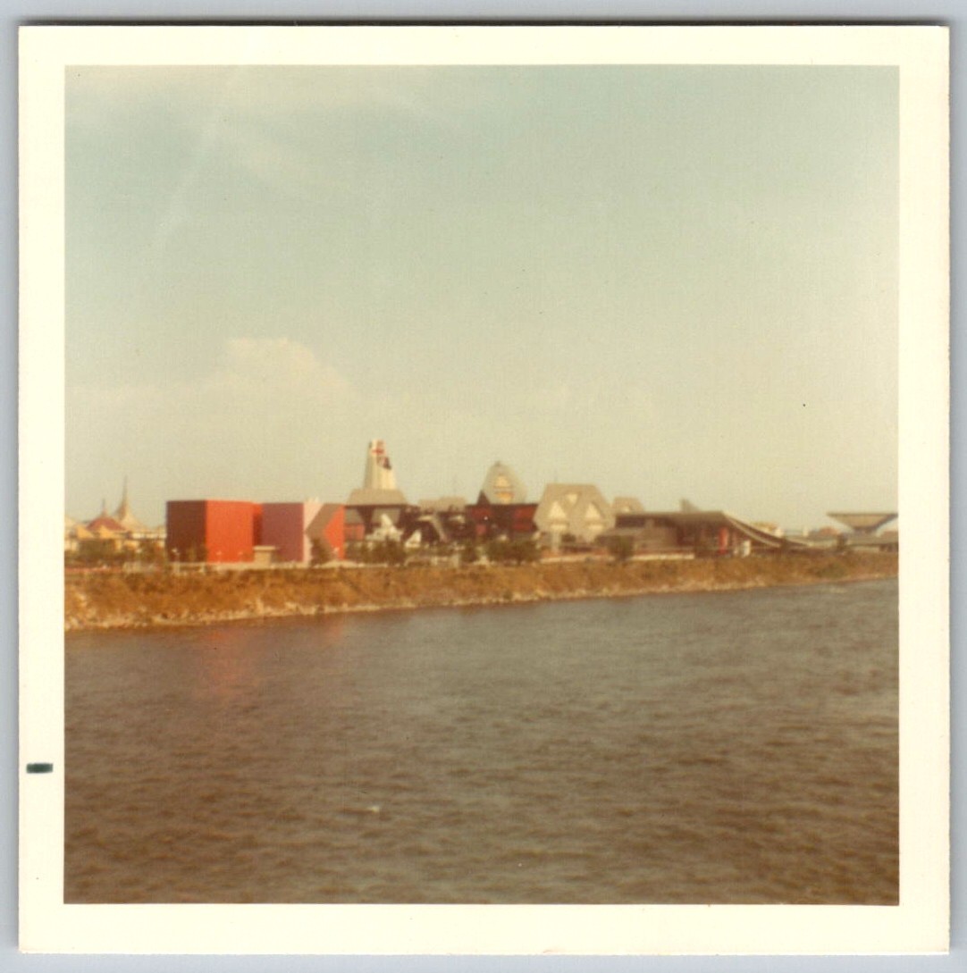 Vtg Color Snapshot Expo 67 Montreal World Fair Pavilions Saint Lawrence River
