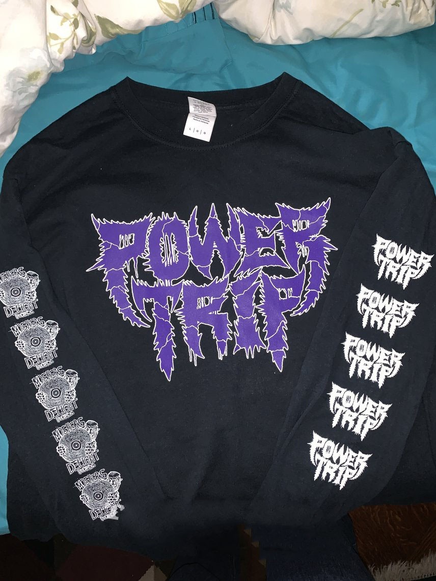 Power Trip Band Purple Logo Long Sleeve shirt Unisex Concert S-5XL K082