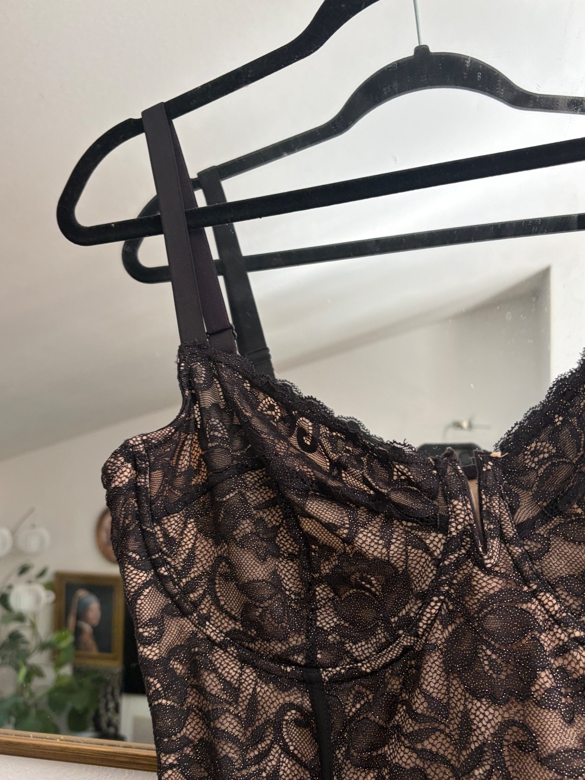 Popilush XXL Shapewear All-Lace Hourglass Corset Side Slit Midi Dress