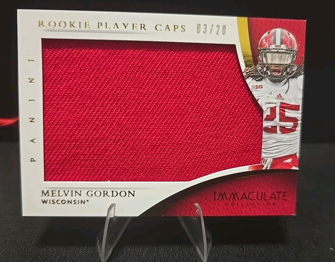 2015 Panini Immaculate Collegiate -  Rookie Player Caps Melvin Gordon #8 /28 RC