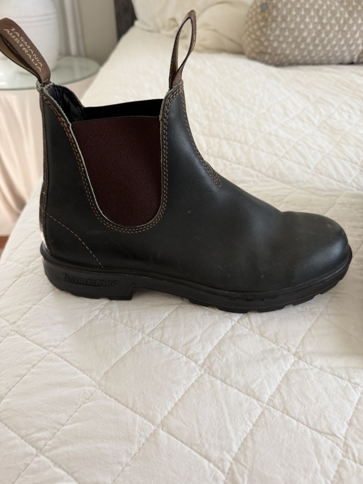 Men’s Blundstone #500 Dark Green And Brown Boots Size 7