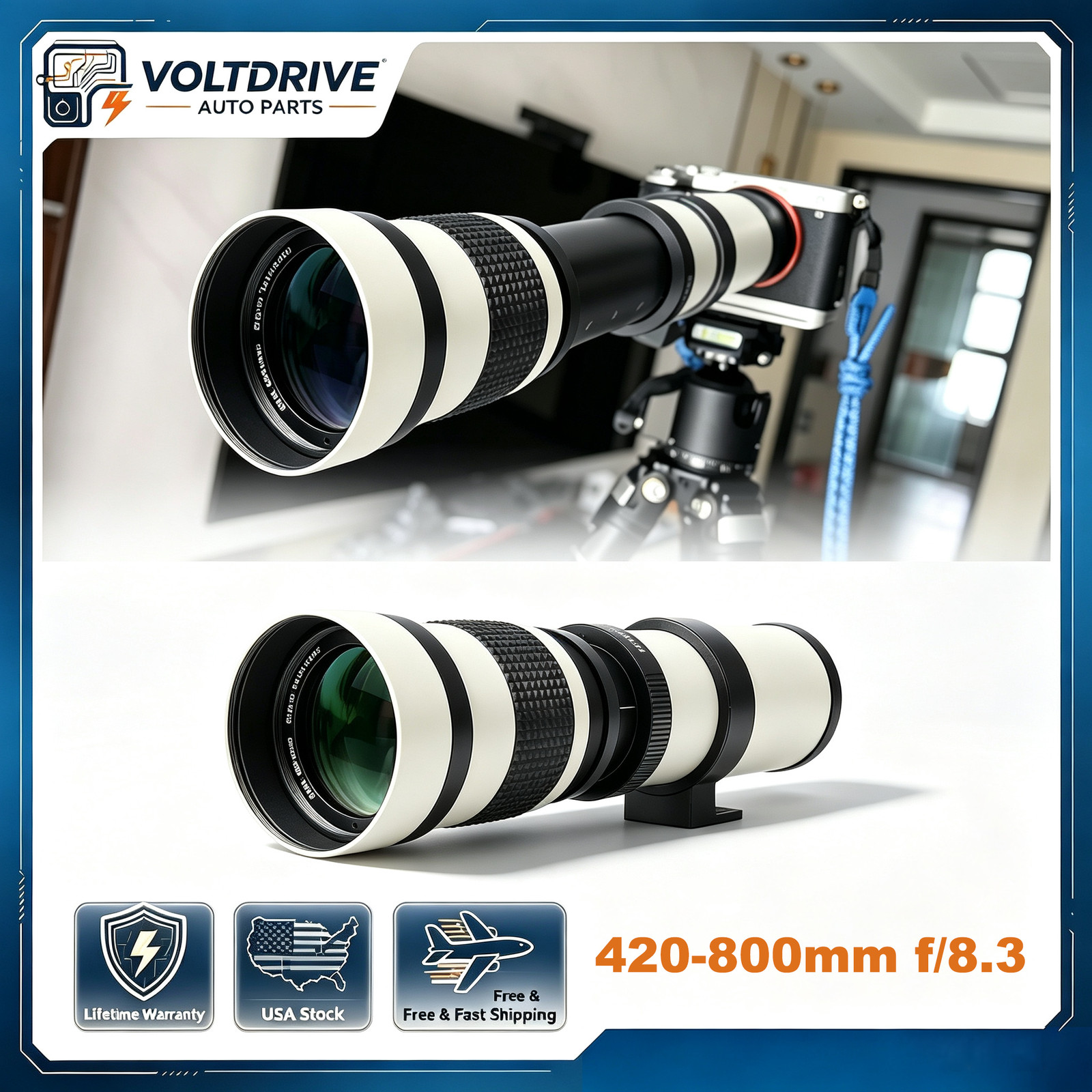 420-800mm f/8.3 Super Telephoto Zoom Lens for Canon EOS DSLR Camera 5D3 800D 70D
