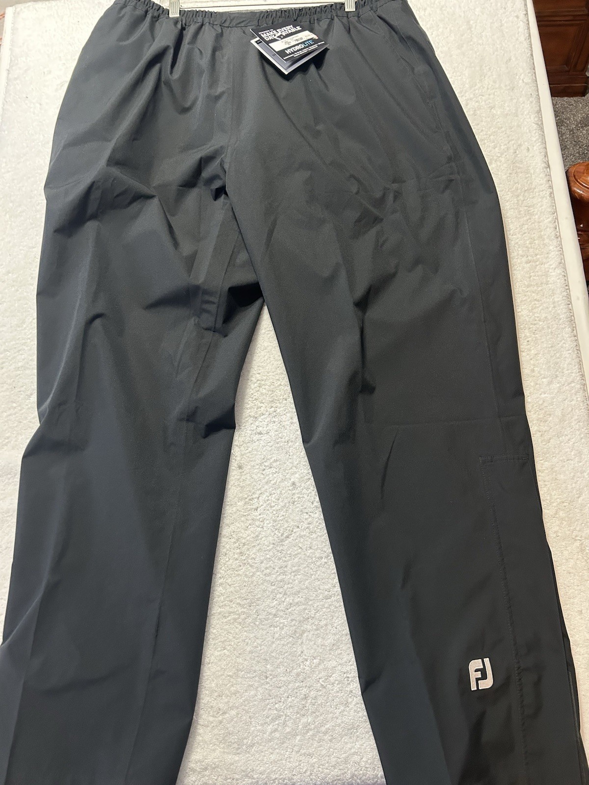 Footjoy Dryjoy HydrolIte Men\'s 2XL Back Polyester Rain Pants (I3) Footjoy Dryjoy HydrolIte Men\'s 2XL Back Polyester Rain Pants (I3)