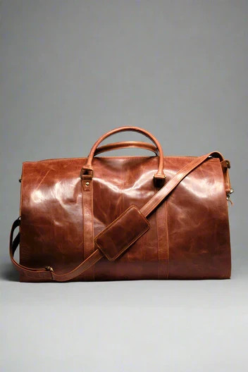 Leather Garment Duffle Bag Suit Carry On Travel Weekender Shoe Compartment