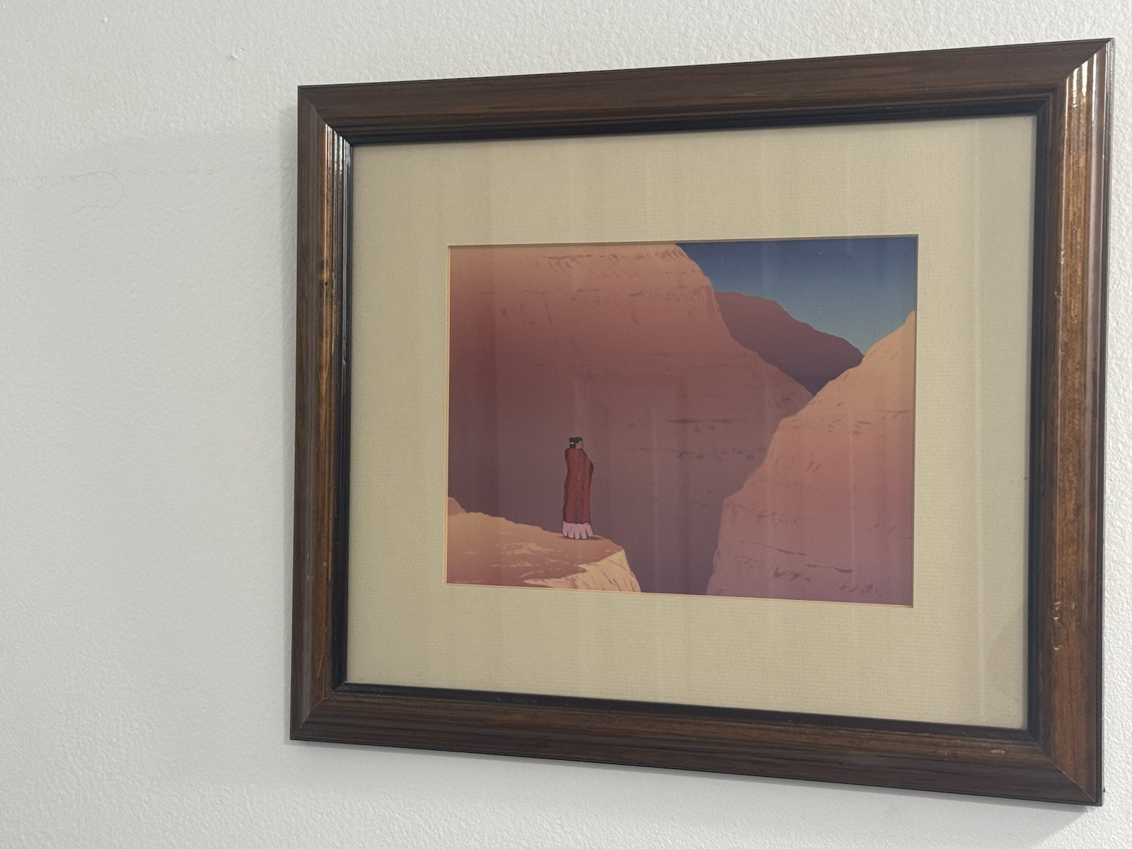 R.C. Gorman Canyon De Chelly Twilight Lithograph 1980s Southwestern Native Art
